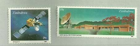 Zimbabwe - 1985 Earth Satellite Station Full Set MNH