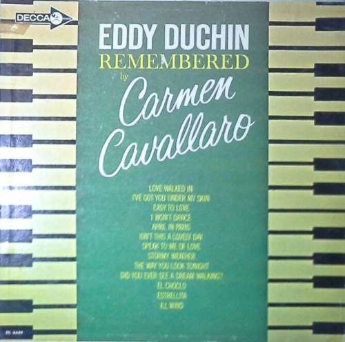 EDDY DUCHIN Remembered by Carmen Cavallaro LP Vinyl Record