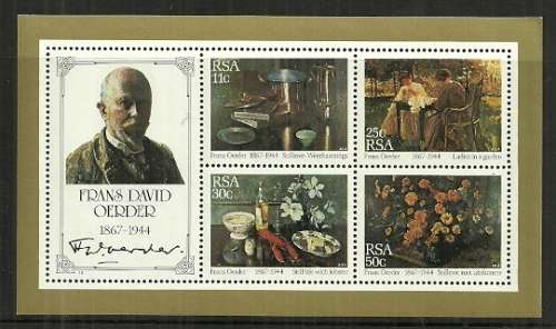 South Africa - 1985 Paintings by F.D. Oerder MS MNH