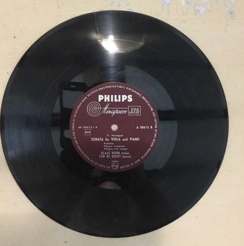 Sonata for Viola and Piano - Klaas Boon & Cor De Groot 7` LP Vinyl Record