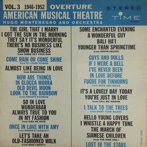 American Musical Theatre 1946/52 Vol.3 LP Vinyl Record
