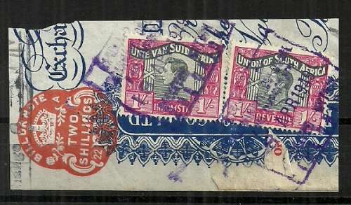 Union of South Africa - 1940s King George VI Revenue Stamps Used