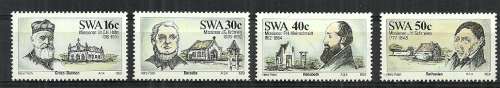 SWA - 1989 German Missionaries 1814-1870 Full Set MNH