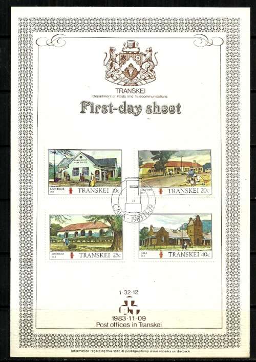 Transkei - 1983 Post Offices in Transkei First Day Sheet