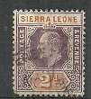 Sierra Leone - 1903 King Edward VII 2d Purple & Orange Used