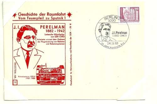 East Germany - 1983 History of Space Travel from Rocket to Sputnik Cover # 31