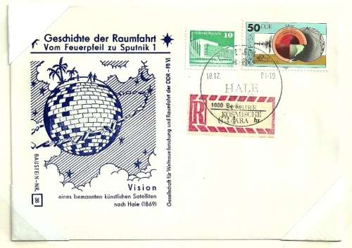 East Germany - 1983 History of Space Travel from Rocket to Sputnik Cover # 38