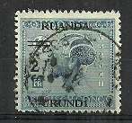 Ruanda-Urundi - 1931 Ubangi Man - Surcharge Overprinted 2F on 1.75F Fine Used