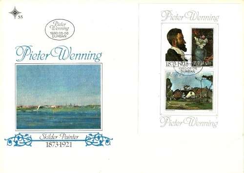 South Africa - 1980 Tribute to Pieter Wenning Miniature Sheet No. 7 Large FDC No. S.5