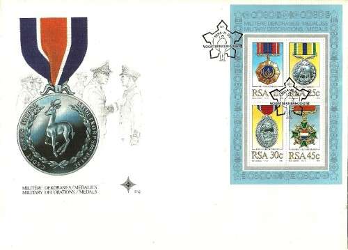 South Africa - 1984 Military Decorations Miniature Sheet No. 14 Large FDC No. S.12