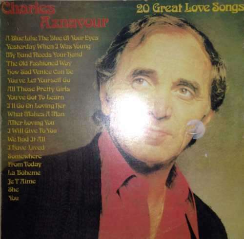 Charles Aznavour - 20 Great Love Songs LP Vinyl Record