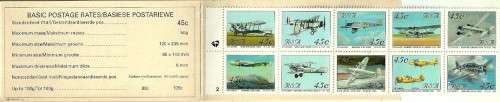 South Africa - 1993 Aviation Booklet Pane 2