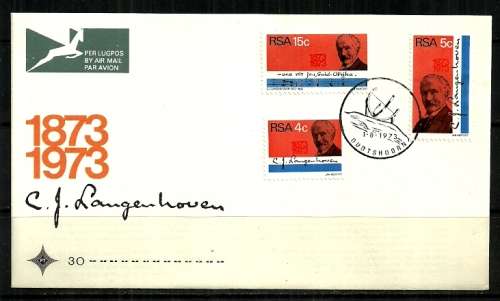 South Africa - 1973 Birth Centenary of C. J. Langenhoven FDC 30
