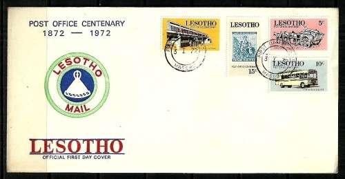 Lesotho - 1972 Post Office Centenary FDC