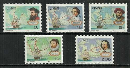 Ciskei - 1993 Famous Discoverers and Navigators Full Set of 5 MNH