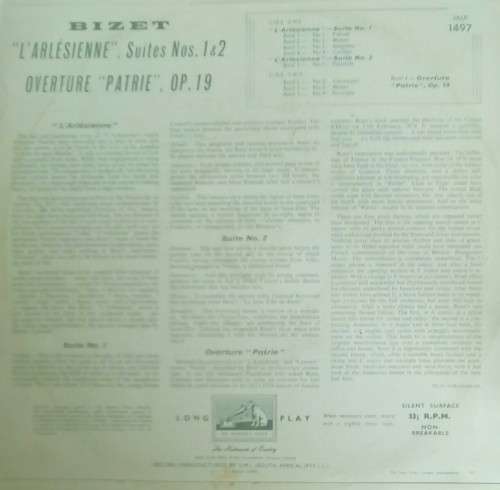 Borodin : L`ARLESIENNE - Suites 1 and 2 LP Vinyl Record