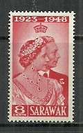 Sarawak - 1948 Silver Wedding 8c MH