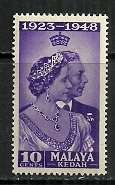 Malaya - Kedah 1948 Silver Wedding 10c MH