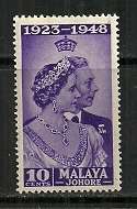 Malaya - Johore 1948 Silver Wedding 10c MH