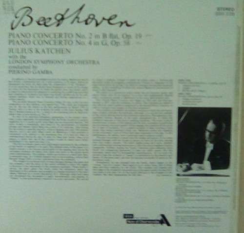 Beethoven Piano Concertos No.2 & 4 - Julius Katchen LP Vinyl Record