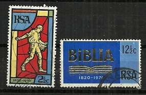 South Africa - 1970 150th Anniversary of Bible Society Full Set of 2 Stamps Fine Used