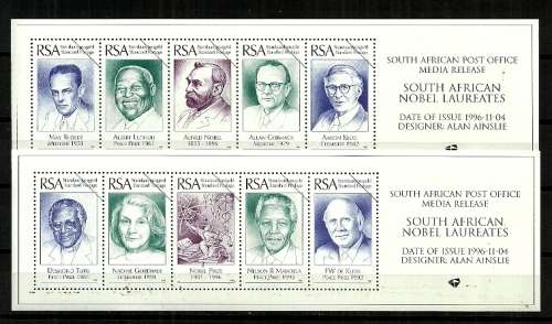 South Africa - 1996 South African Nobel Laureates Media Release MNH