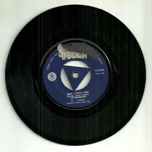 The Bachelors - Can I Trust You 7` Single Vinyl Record