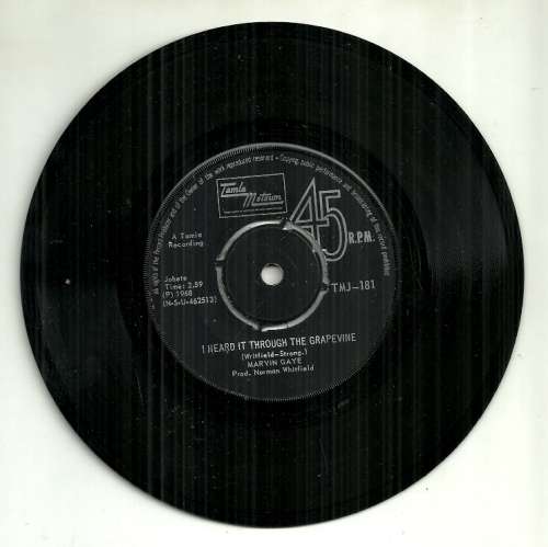 Marvin Gaye - I Heard It Through The Grapevine - South Africa Version 7` Single Vinyl Record