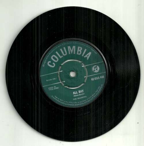 The Shadows - Dance On 7` Single Vinyl Record