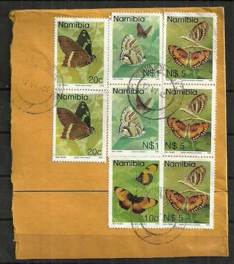 Namibia - 1993 2nd Definitive Issue Used Stamps on Paper including 3 x N$5