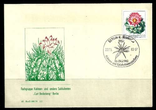East Germany - 1983 Cactus Exhibition in Berlin Special Cover
