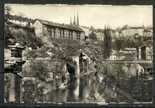 Luxembourg - Grund et Ville haute Postcard Posted to Holland