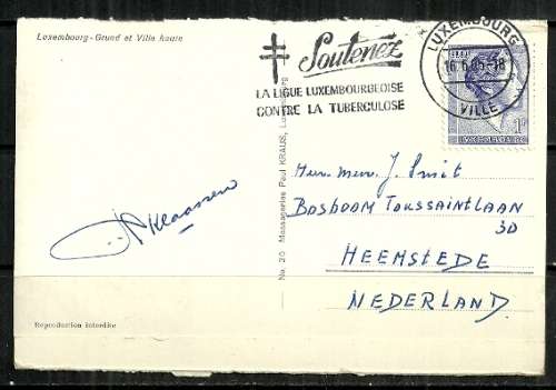 Luxembourg - Grund et Ville haute Postcard Posted to Holland