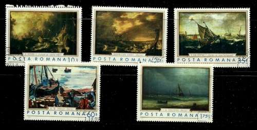 Romania - 1971 Ships Paintings Stamps Fine Used