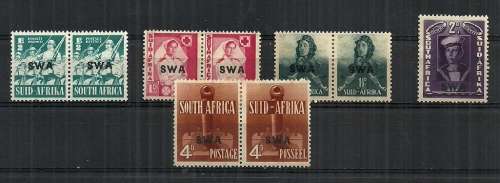SWA - 1941/42 War Effort Large Format Stamps Overprinted MH