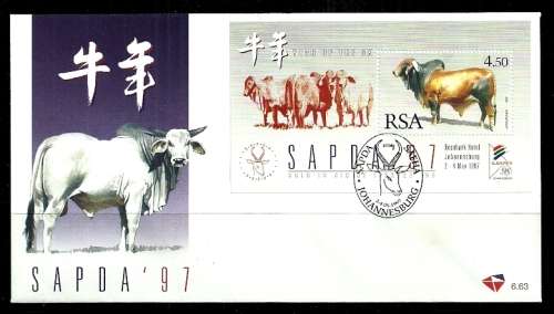 South Africa - 1997 SAPDA Year of the Ox FDC 6.63