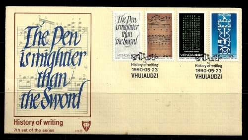 Venda - 1990 History of Writing (7th Issue) FDC 2.18