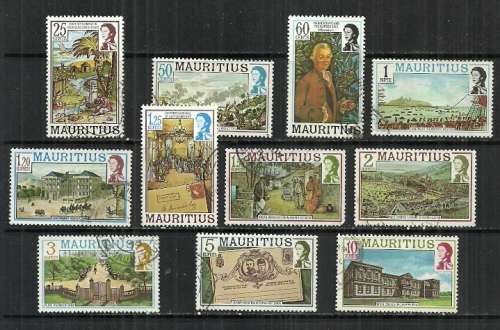 Mauritius - 1978 Definitive Issue ( Historical Events ) Part Set of 11 Fine Used