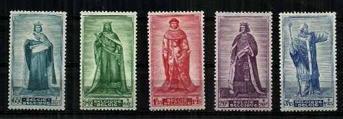 Belgium - 1947 War Victims Relief Fund / Mediaeval Princes Full Set MH