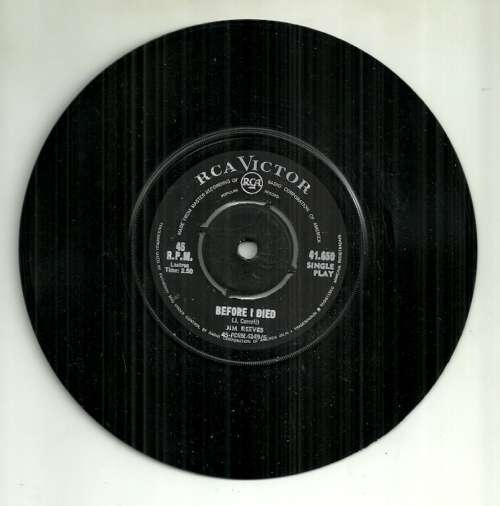 Jim Reeves - Before I Died 7` Single Vinyl Record