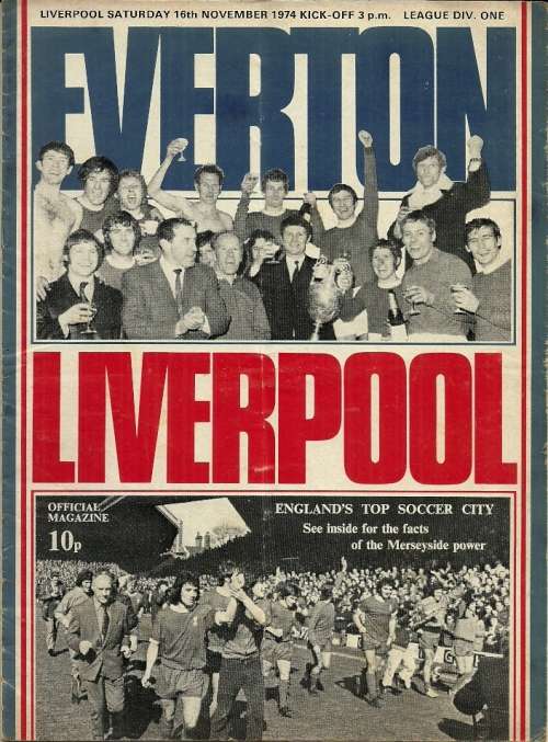 Everton v Liverpool 1974/75  Division 1 League Match Programme