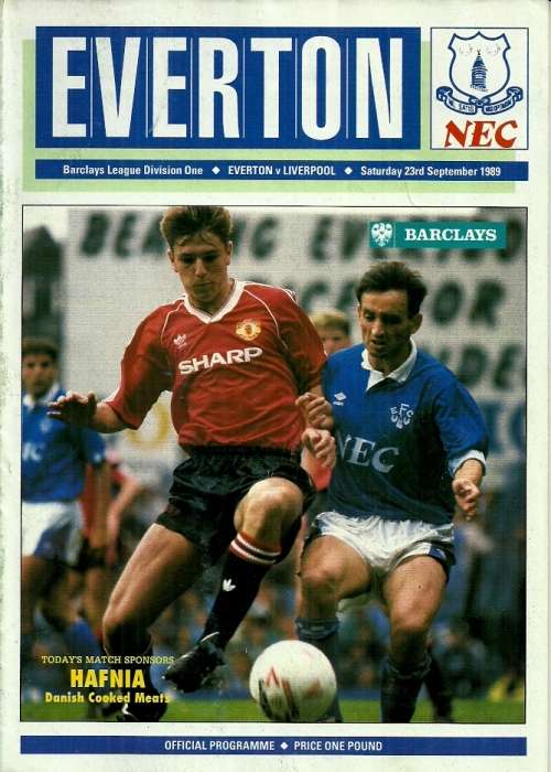 Everton v Liverpool 1989/90  Division 1 League Match Programme