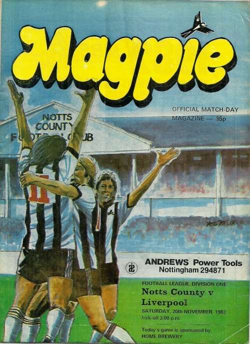 Notts County v Liverpool 1982/83  Division 1 League Match Programme