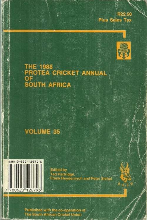 The 1988 Protea Cricket Annual Of South Africa - Vol 35