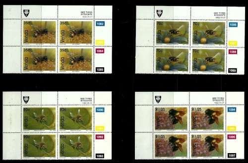Venda - 1992 Bees Full Set of Control Blocks MNH