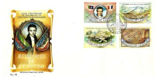 Lesotho - 1983 150th Anniversary of  Arrival of the French Missionaries FDC No. 49