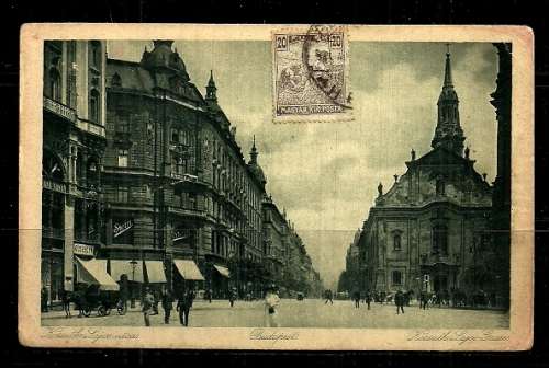 Budapest - Hungary Vintage Postcard Posted to Copenhagen, Denmark