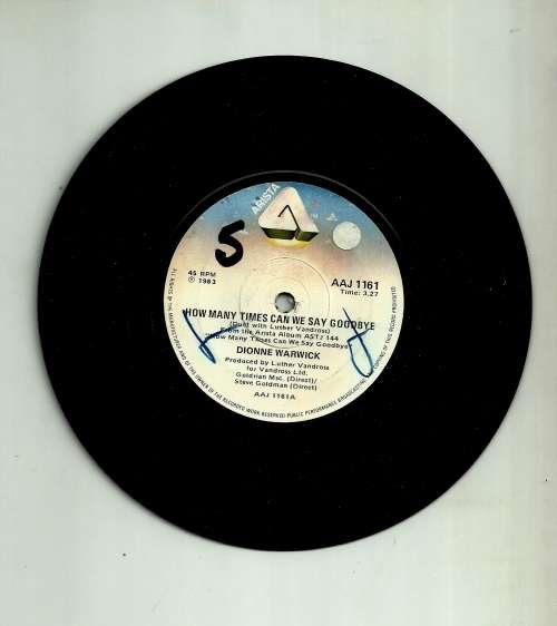 Dionne Warwick - How Many Times Can We Say Goodbye  7` Vinyl Record