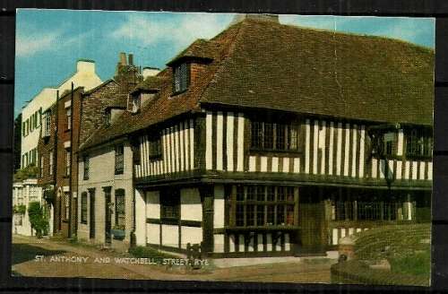 St. Anthony and Watchbell Street, Rye - United Kingdom Vintage Postcard