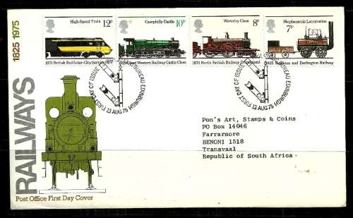 Great Britain - 1975 Railways FDC